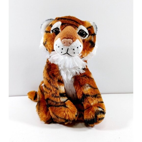 The Petting Zoo Tiger Jungle Wild Cat Stuffed Animal Toy 8" Plush - Picture 1 of 4